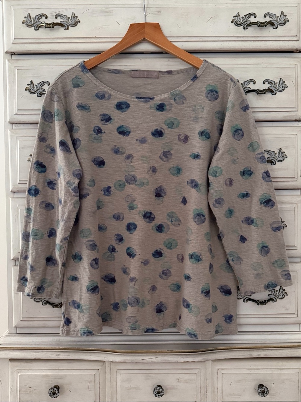Cut Loose Watercolor Lagenlook Cotton Top